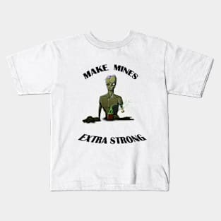 Strong coffee Block Font Kids T-Shirt